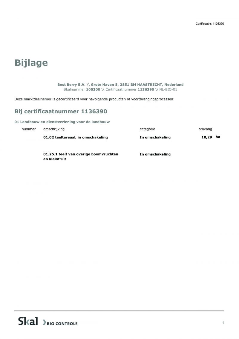 Eu Bio Certificaat Pagina 2